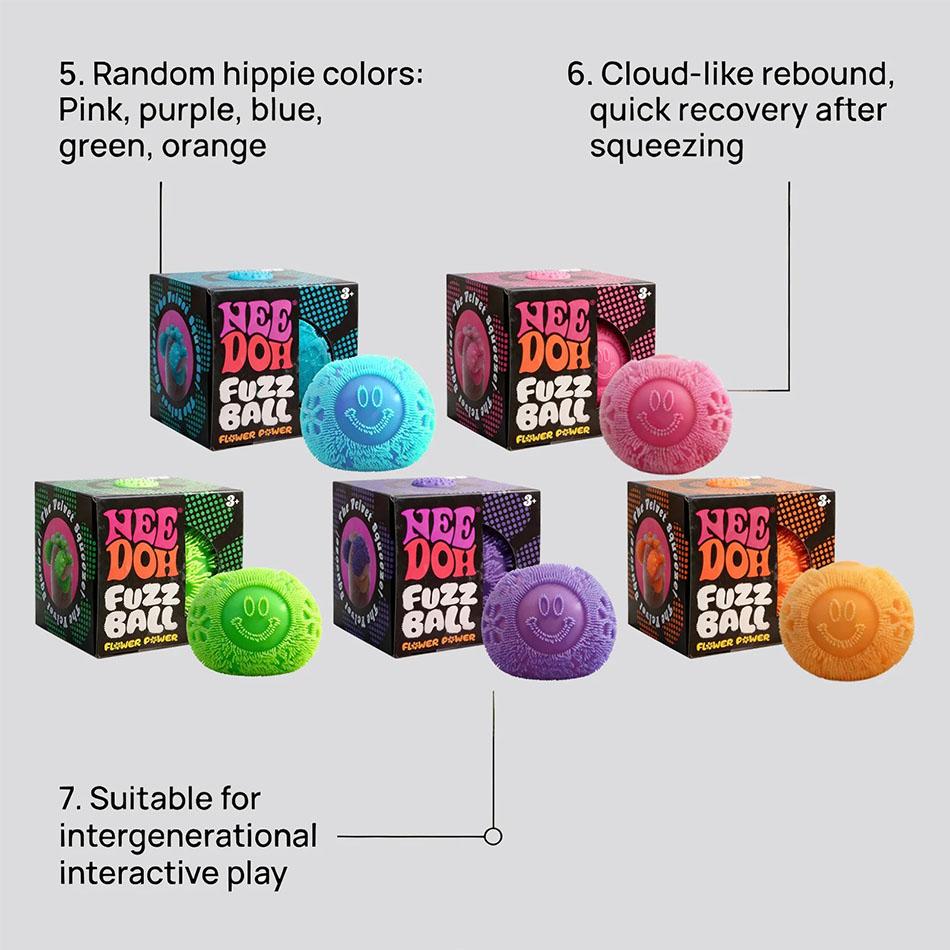 NeeDoh Fuzz Ball  Series Desktop Ornament Stress Relief Toys Suitable For People Under Pressure Fun Soft Stress Ball