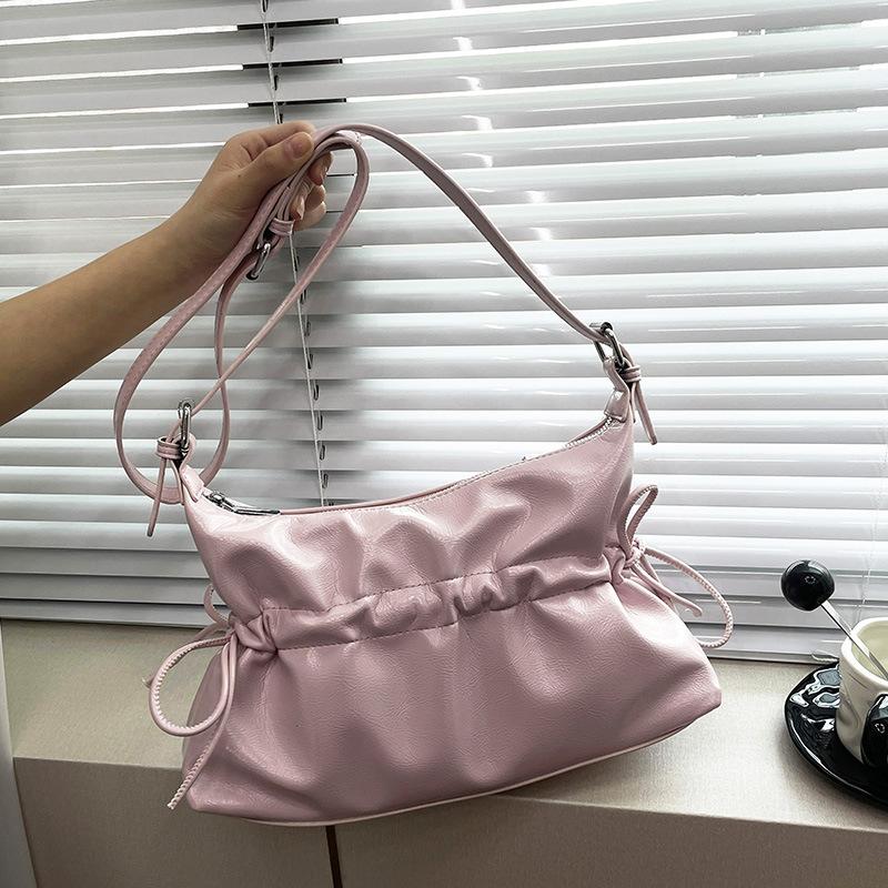 Bag Commuter Underarm Bag Women's 2025 New Pleated Shoulder Bag Fashion Cloud Bag Simple Messenger Bag