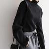 Women's Slim Fit Knitted Sweater - Warm Long Sleeve Turtleneck Base Shirt
