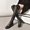 Over-knee Boots Women's Autumn and Winter New Warm Over-knee Rear Strap Thick Heel Medium Heel Thin Boots Trendy Boots