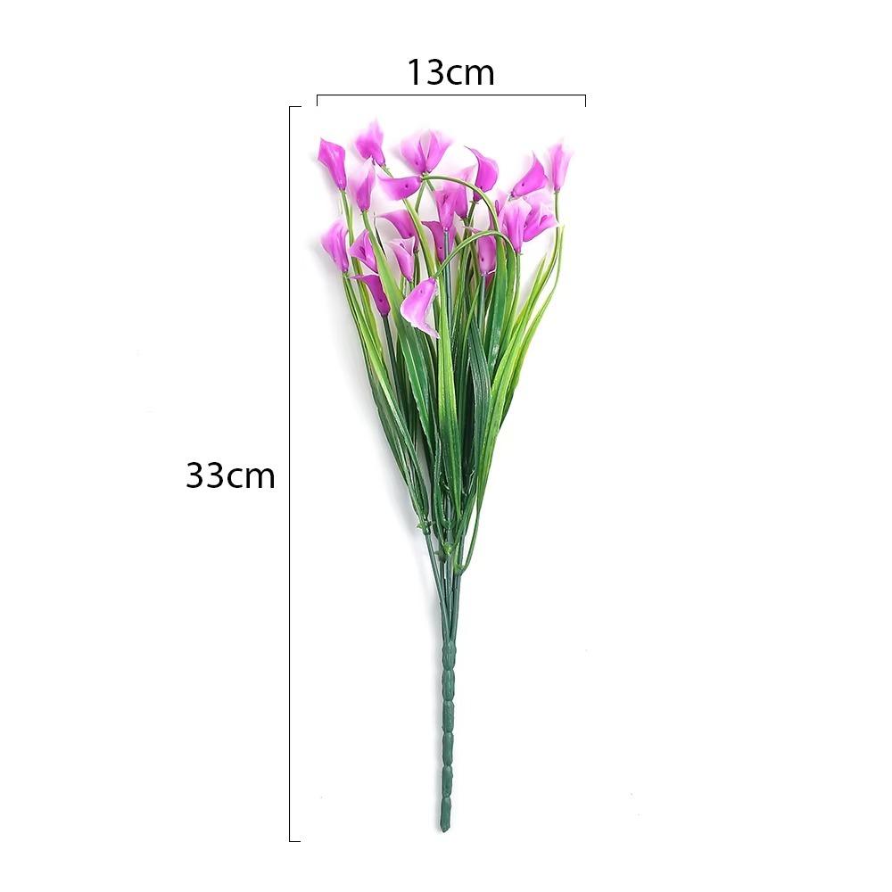 1/2/5Pcss Plastic Calla Lily Artificial Flowers UV Protection Fake Plant Indoor Decor