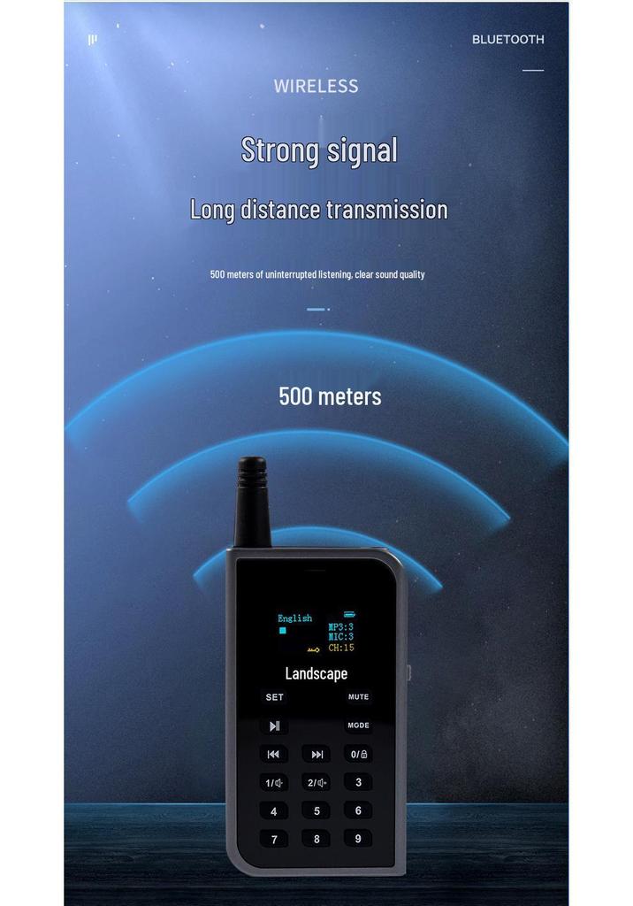 16G Wireless Tour Guide Device: One-to-Many Interpreter & Recorder with All-in-One Storage for Museums