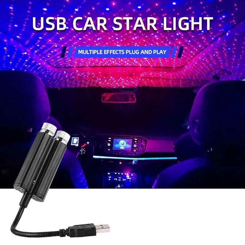 

1 шт., звездный светильник на крышу автомобиля, USB светодиодный внутренний светильник, звездная атмосфера, проектор, украшение, ночной домашний декор, аксессуары для Galaxy Light