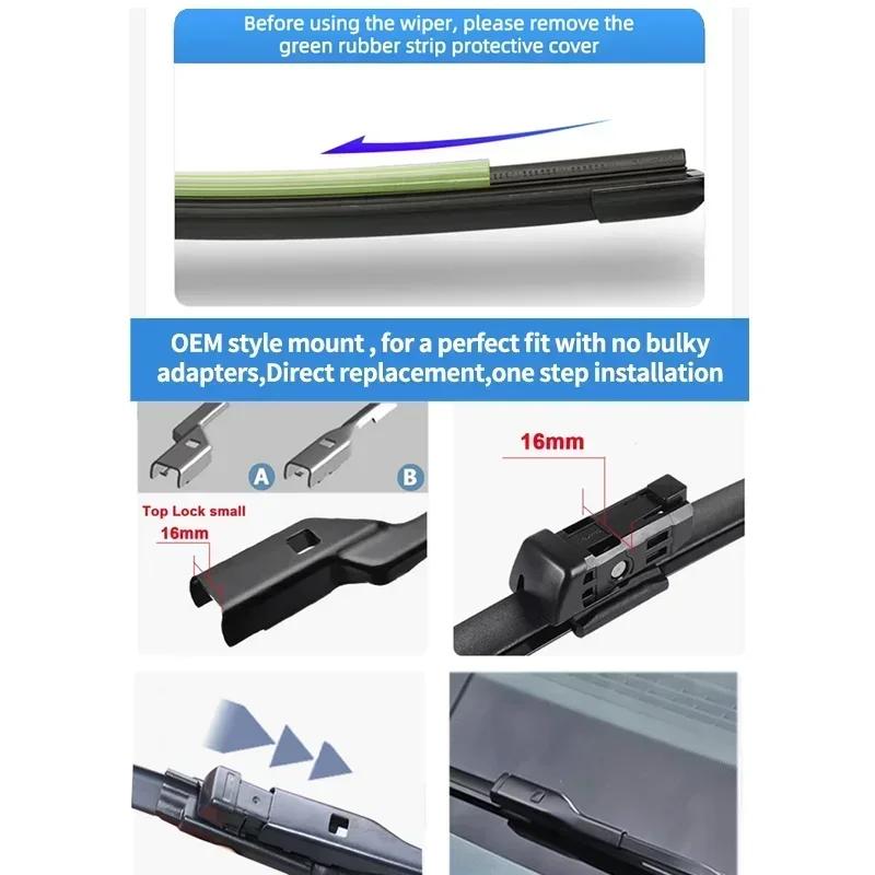 Front Rear Wiper Blade For Haval H2 2014 - 2026 2026 2020 2019 2018 2017 2016 2015 Accessorie Windshield Windscreen Window Brush