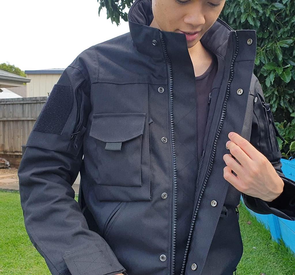 Mark 4ème Gén Veste de Moto Tactique pour Homme: Coupe-vent, Résistant aux coups de couteau, Résistant aux rayures et à l'usure