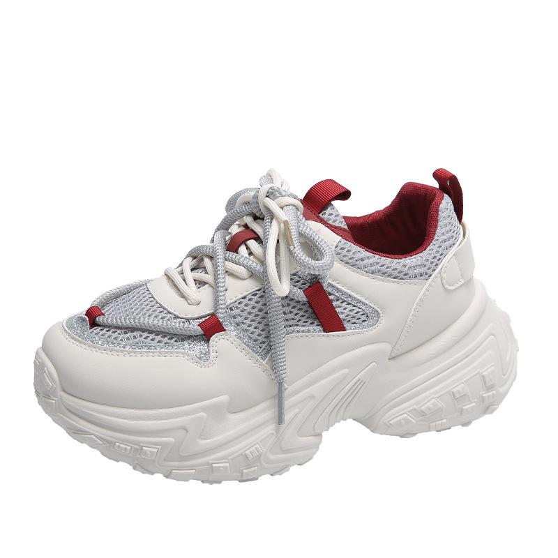 Ins Korean Version of the New Dad Shoes Girl 2025 Autumn Student Sports Running Casual Thick Sole Height Increase FB9912