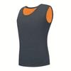 Men's Fleece-Lined Cotton Vest - Warm, Skin-Friendly Sleeveless Base Layer for Autumn/Winter