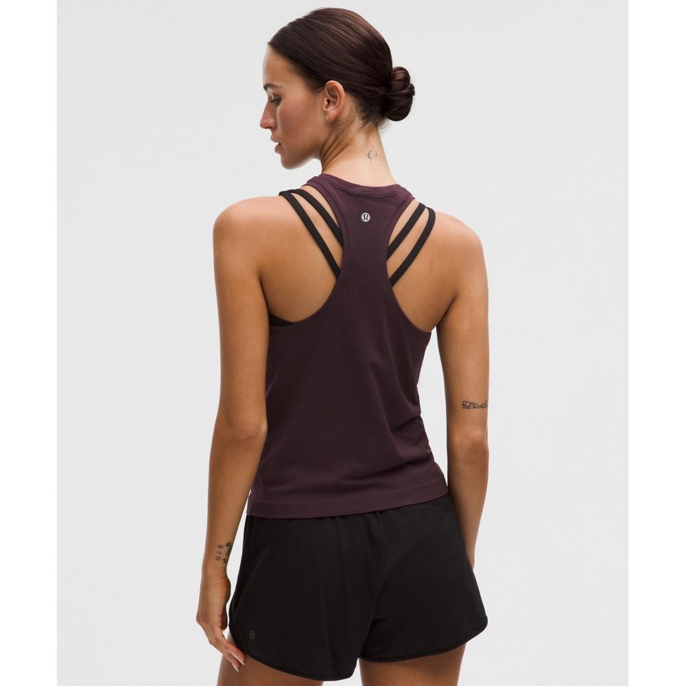 Lululemon Swiftly Tech Racerback Tank Top 2.0  Waist Length Black Plum Black Plum