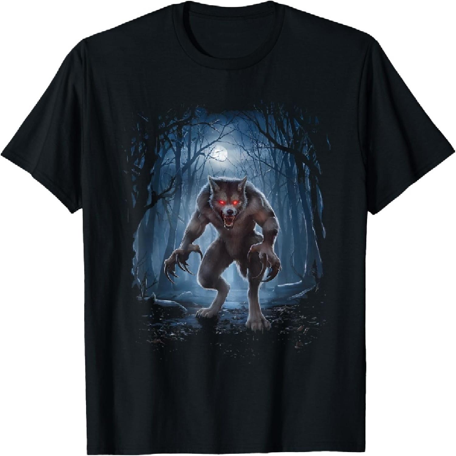Werewolf Creature Cryptid Cryptozoology Folklore Wolf Man T-Shirt S