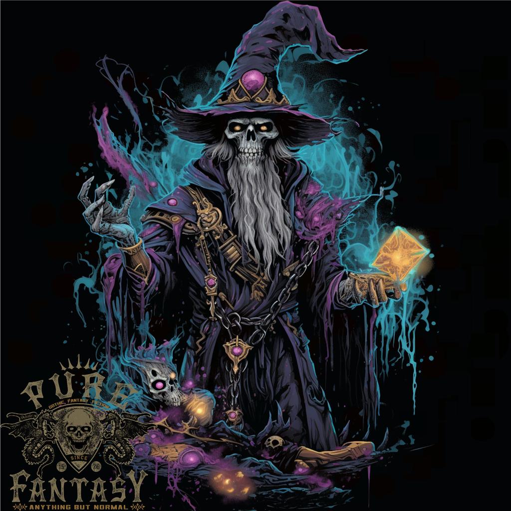 Fantasy Zauberer Hexenmeister 6 Herren T-Shirt Baumwolle