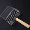 Wooden Handle Cat Litter Scoop 2 In 1 Small Hole Pet Litter Shovel Anti-rust Sifting Kitten Toilet Cleaning Tool Litter Box