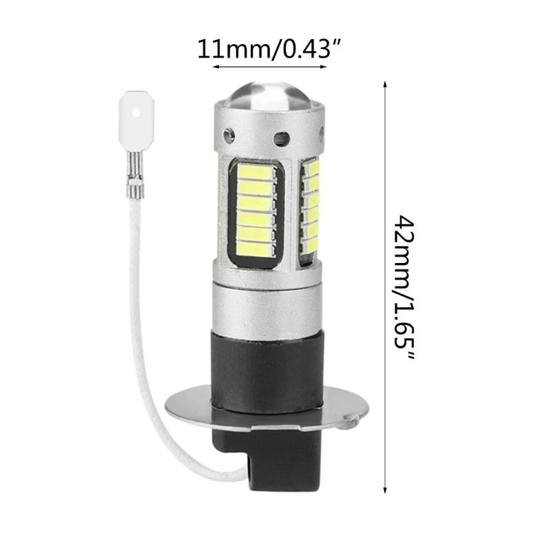 2x Canbus-LED Car Light Daytime Running Headlight H3 4014 30SMD 9006 Lamp Fog Lights Super Bright Automotive Accessories