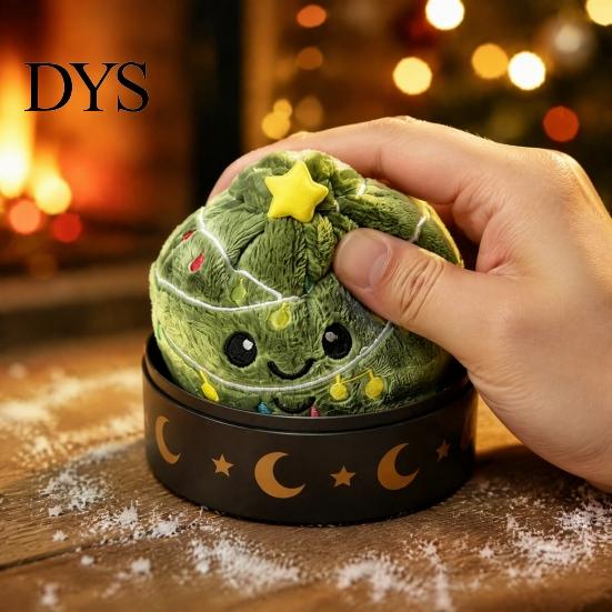 Steamed Bun Squeeze Toy Christmas Plush Dumpling Stress Relief Toy, Santa Claus Snowman Reindeer Toys Relaxation Sensory with Steamer Boredom