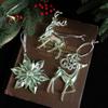 Shiny Christmas Tree Snowflake Pendant Acrylic Elk Xmas Ornament Hangging Party Supplies Christmas Tree Decorations New Year