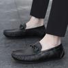 Classic Black Loafers Men Casual Shoes Leather Slip On Flats Driving Shoes Soft Sole Man Moccasins Shoes 2025