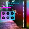 1.2M RGB Colorful Ambient Light Bluetooth-Compatible APP Control 45 LED Audio Spectrum Light Bedroom Game Room Living Room Decor