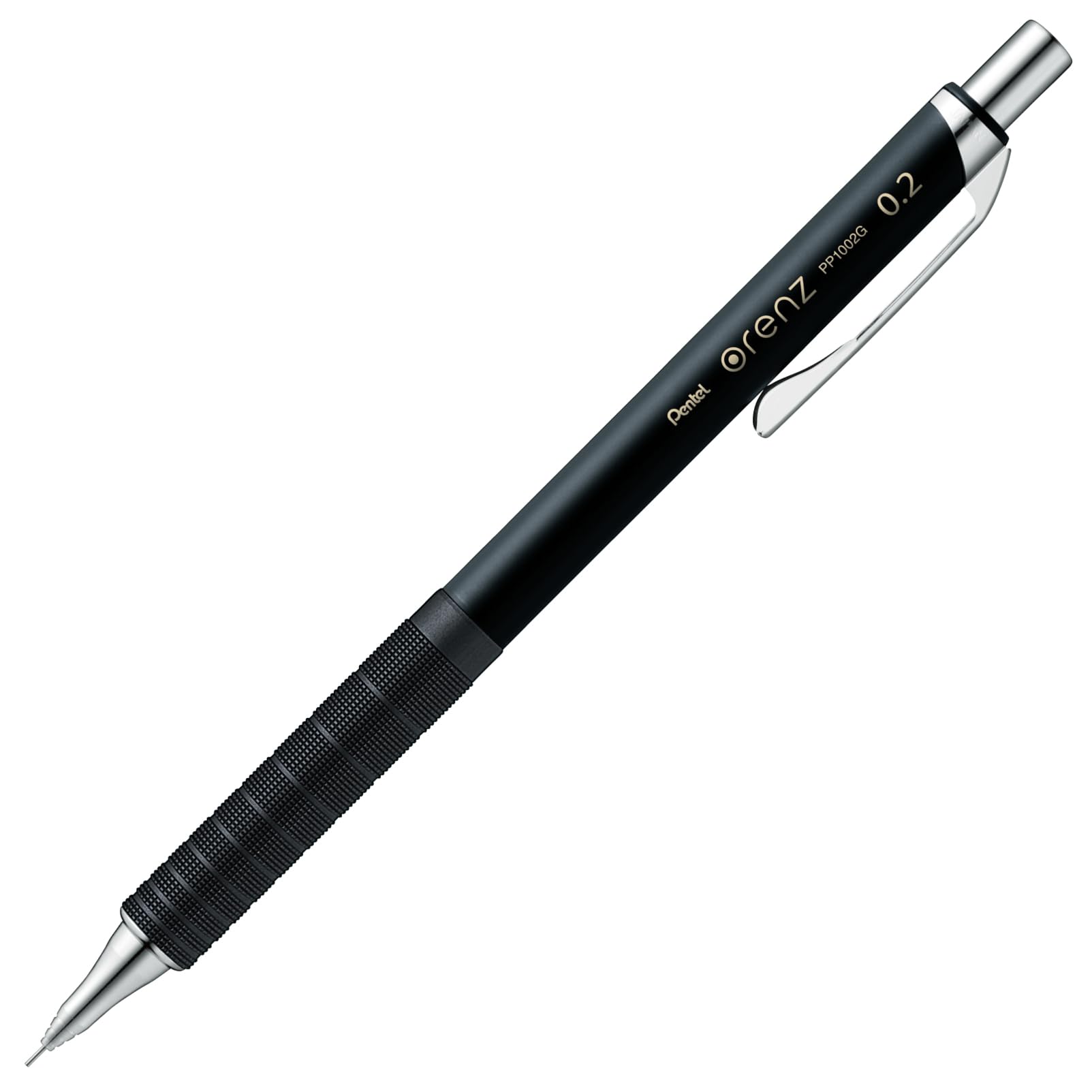 Механический карандаш Pentel Orenz Metal Grip 02, черный, XPP1002G2-A, чёрный