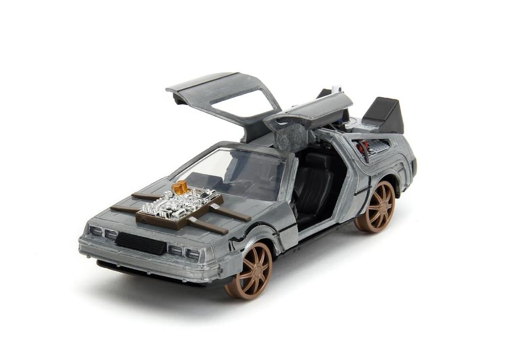 Kyosho Jada Toys Hollywood Rides Back To the Future Series Scale Back To the Future III Time Machine Train Wheels JADA34786 1/32 (DeLorean) (Finished
