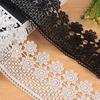 3 Yards/Roll White Black Lace Flower Trim, DIY Ribbon, Dress Decor, Sewing Craft, Trim & Embellishments