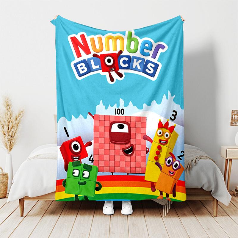 1pz Coperta Stampa Numberblocks, Coperta Leggera per Divano, Letto - Morbida e Calda, Regalo per Tutte le Stagioni come Natale, Halloween