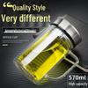 Fuguang Double-Wall Glass Mug with Handle