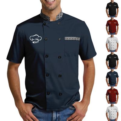 Elementos Populares de Estampa de Chef Uniforme de Chef Masculino
