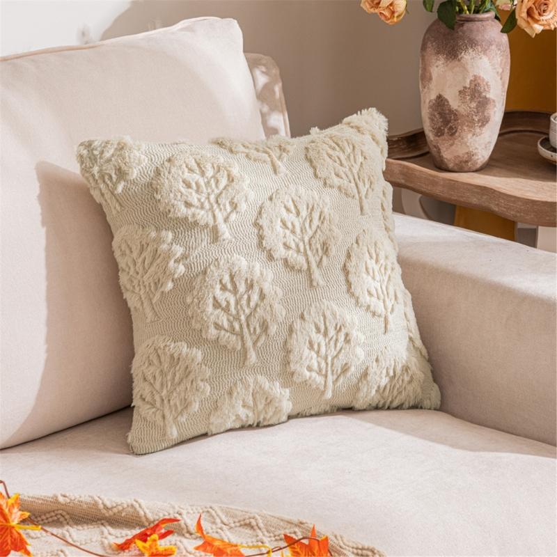 Mykt Dekorativt Putetrekk Bladdesign Moderne Putetrekk 45x45cm Tilpasningsdyktig for Flere Rom