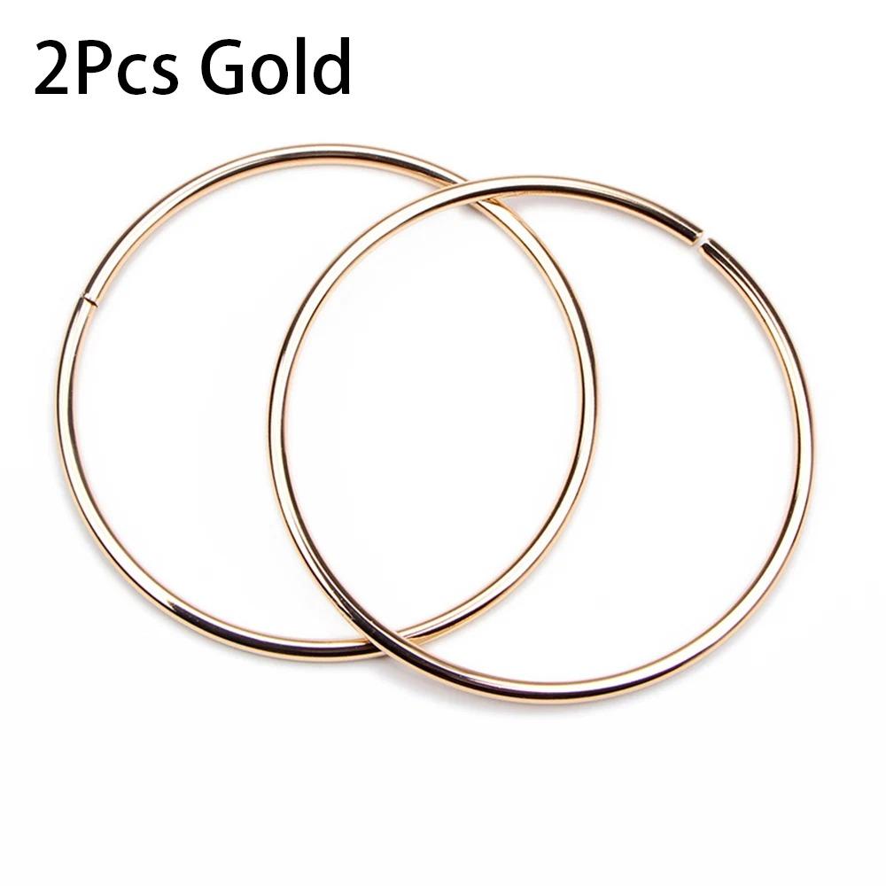 2Pcs Handbag Luggage O-ring Bag Handle Purse Sewing Frame DIY Fashion Metal Strap 110mm Bag Hardware Accessories
