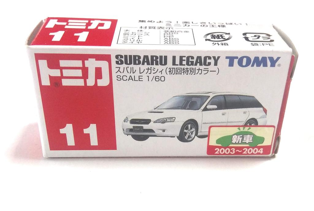 Tomica 11 SUBARU Legacy Press Special Box No. (First Color)
