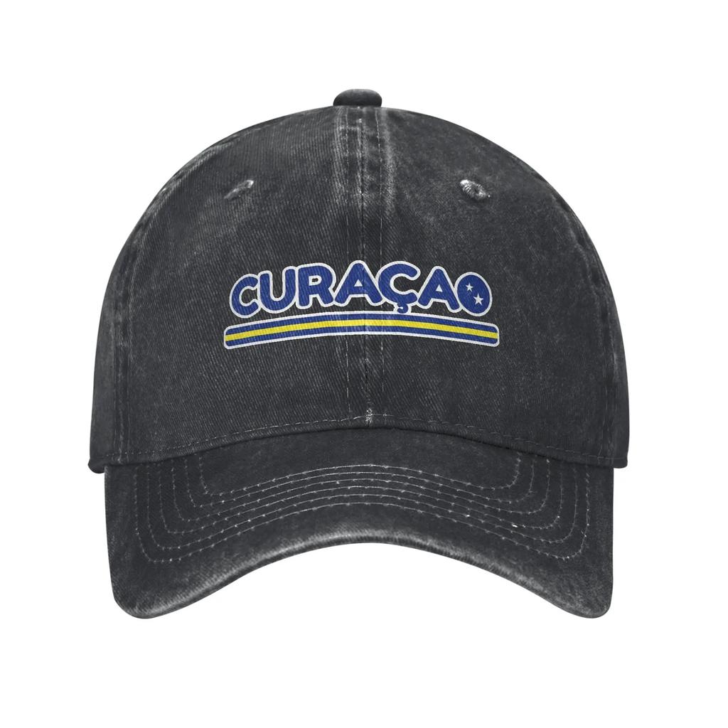 Curacao Football Print Caps For Unisex Cotton Trucker Hat Causal Headwear Baseball Cap Adjustable