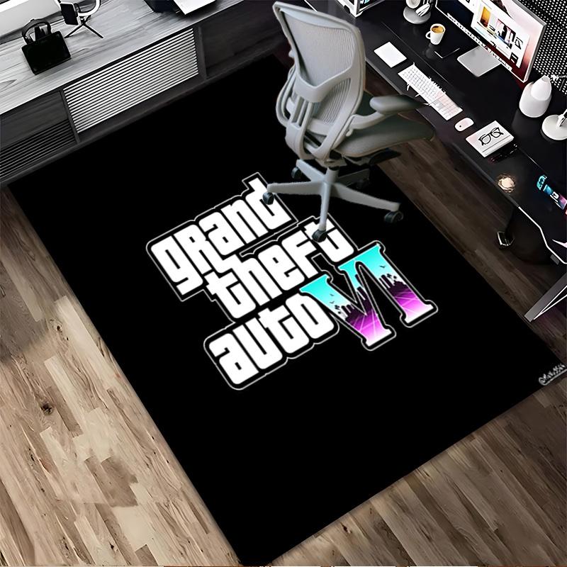 Gta Vi Wohnzimmer Rutschfester Teppich Weicher Teppich für Schlafzimmer Spielzimmer Sofa Büro Heimdekoration Fußmatte Weihnachtsgeschenk C9211649