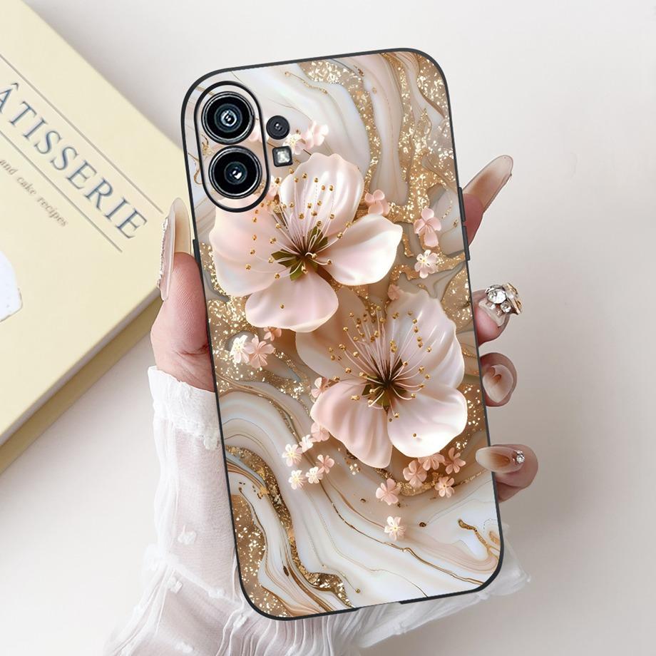 Butterfly Flower Landscape Marble Cartoon Cover For Nothing Phone 1 2 2a 3a Pro Case Phone (2a) (3a) Pro Capa Silicone Funda