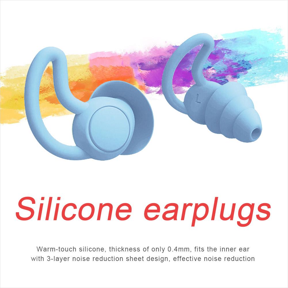 

5Pairs Silicone Ear Plugs Sound Insulation Anti Noise Sleeping Earplugs (Blue)