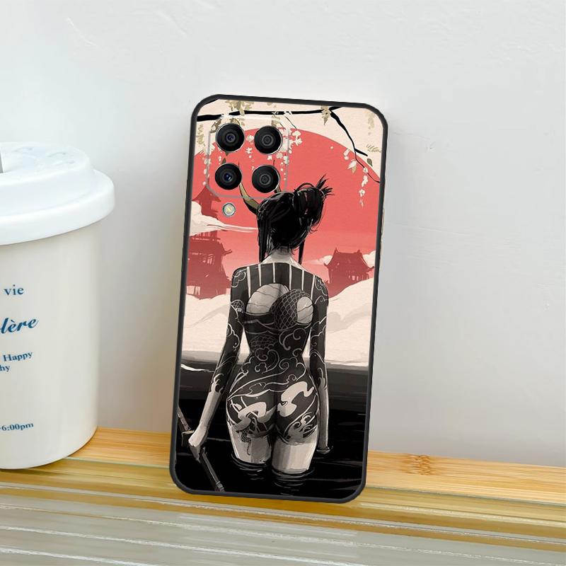 Samurai Warrior Geisha Case For Samsung Galaxy M21 M31 M11 M13 M54 M34 M14 M56 M36 M16 M53 M32 M52 M35 M55 M15 M06
