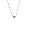 Non-fading Small Square Men's Trendy Necklace, Niche Design with a High-end Hip-hop Style, Titanium Steel Collarbone Chain