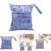 Asenappy Waterproof Baby Diaper Bag With Double Zipper Digital Print 30x36cm