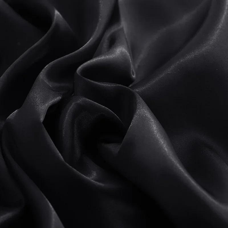 Imitated Silk Solid Color Cushion Cover with Zipper Breathable Smooth Pillowcase Home Decor for Sofa Chair 40/45/50/30x50/60cm