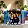 Custom Name Personalized Anime Print Blanket, Home Decor, Bedroom, Sofa, Camping, Couch, Gifts for Birthday Christmas