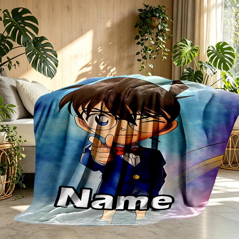 Custom Name Personalized Anime Print Blanket, Home Decor, Bedroom, Sofa, Camping, Couch, Gifts for Birthday Christmas