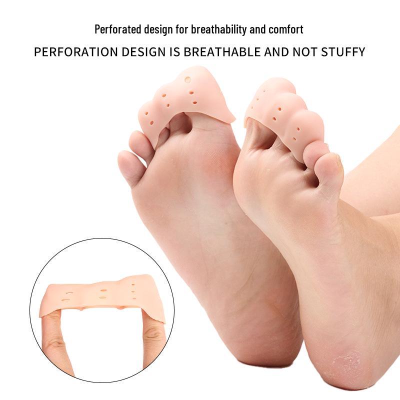 Silicone Toe Separator with Elastic Ring for Hallux Valgus Correction