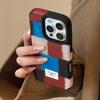 Personalized Retro Plaid Splicing for IPhone 16 Promax for Apple 17 Phone Case 15 Premium 14 Leather 13