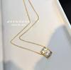 BELLA BOX Italian Bratti Style Two Tone Gold Ring Necklace Suitable For Women's Wedding Parties Fashion Jewelry