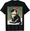 Tuxedo Cat Funny Xmas Tees, Cat Christmas 2024 T-Shirt, Unisex Tee HS263 Unisex T-Shirt