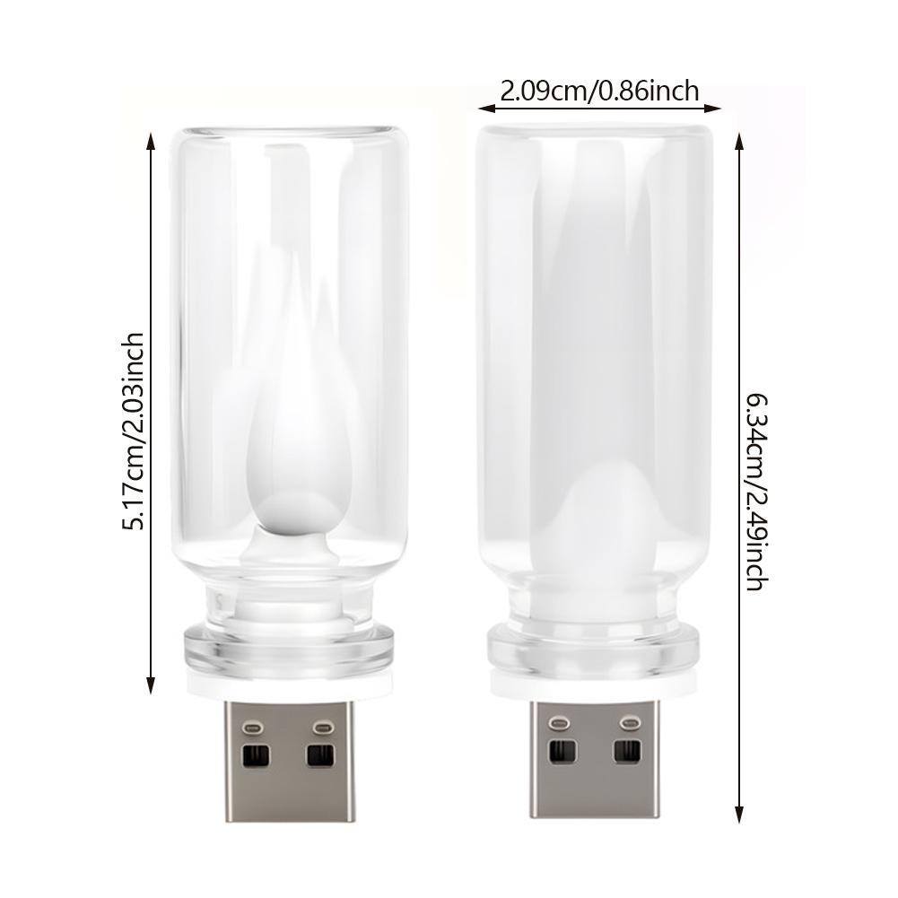 Universelle Auto-USB-LED-Kerzenstil-Lampe Retro 5V LED-Birnen Regenbogenfarbe Glühbirnen-Atmosphäre Dekorationslicht