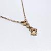 Used 4 Yondoshi K18PG Diamond Necklace 40cm 1.2g Pink Gold Women's Accessories Brand Jewelry Good Condition