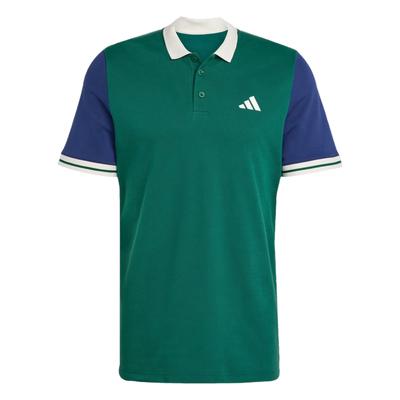 Tennis Heritage Logo Moisture-Wicking Pullover Fashion Short Sleeve Polo Shirt Men Polo Shirts University-Green JC6745