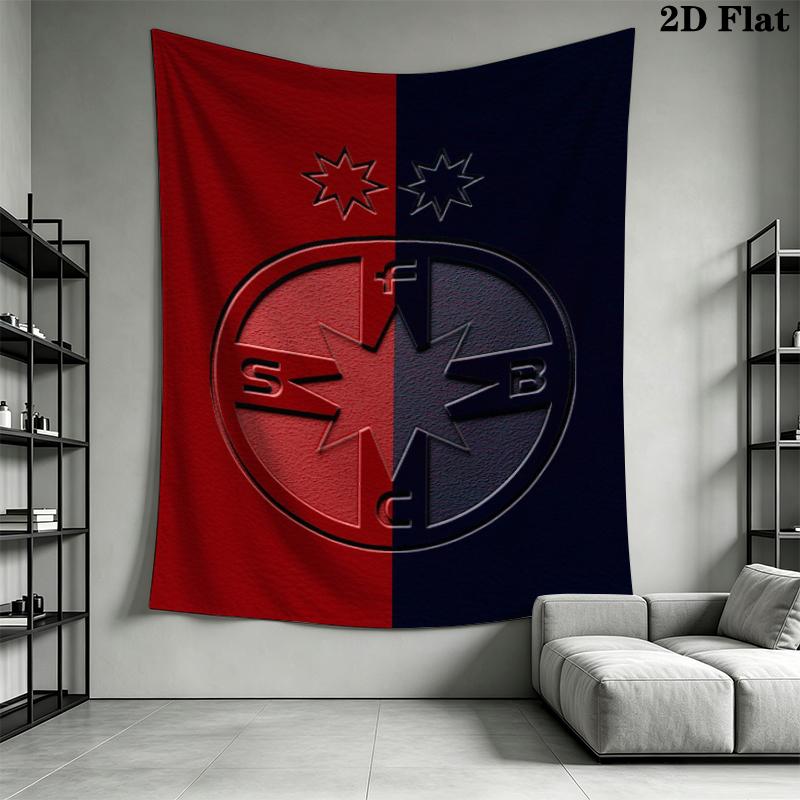 Fcsb Steaua Wall Tapestry Aesthetic Wall Hanging Printed Fabric Blanket Decorative Tapestries for Bedroom Living Room Home Decor