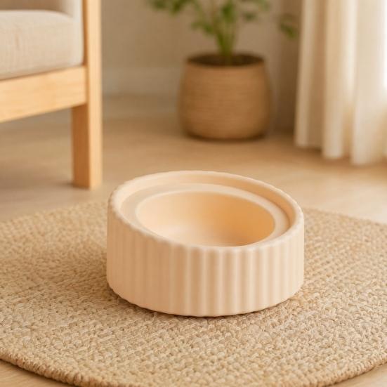 Raised Pet Bowl Ceramic Cat Bowl with Stand Tilted Pet Food Bowl Protect