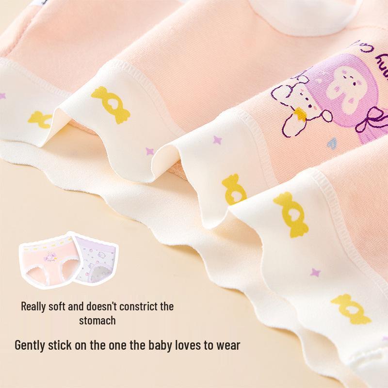 Girls' Pure Cotton Underwear for Toddlers and Older Kids - All Cotton Crotch, No Wedgies, Triangle Style