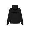 Fear of God Essentials Sudadera Relajada Otoño SS22 Con Logo de Letras en la Espalda y Forro Polar Sudadera Unisex Negra FOG-SS22-334